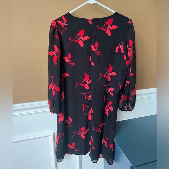 CALVIN KLEIN Womens Floral-Print A-line Dress Size 14 workwear Career Party - Picture 7 of 9